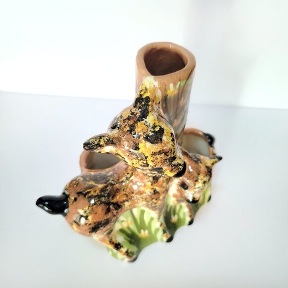 Vintage Kitschy Doe and Fawn Deer Bud Vase - Picture 7 of 12